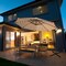 Costway 10FT Patio Umbrella Solar Powered LED 360degrees Rotation Beige